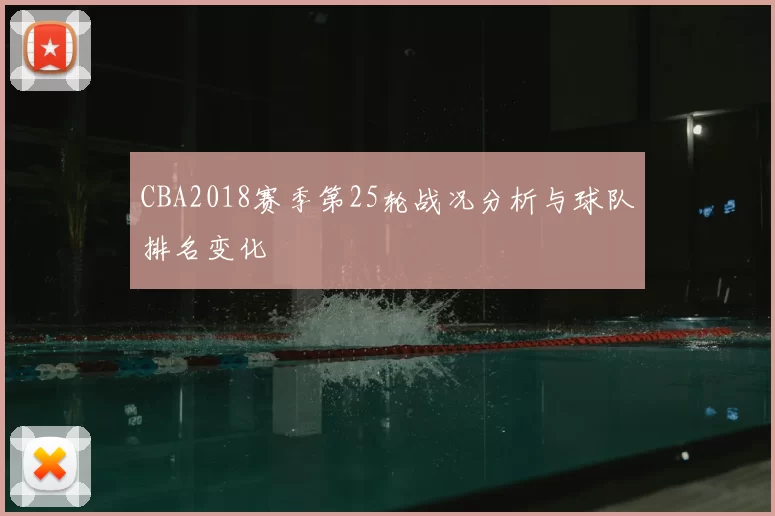 CBA2018赛季第25轮战况分析与球队排名变化